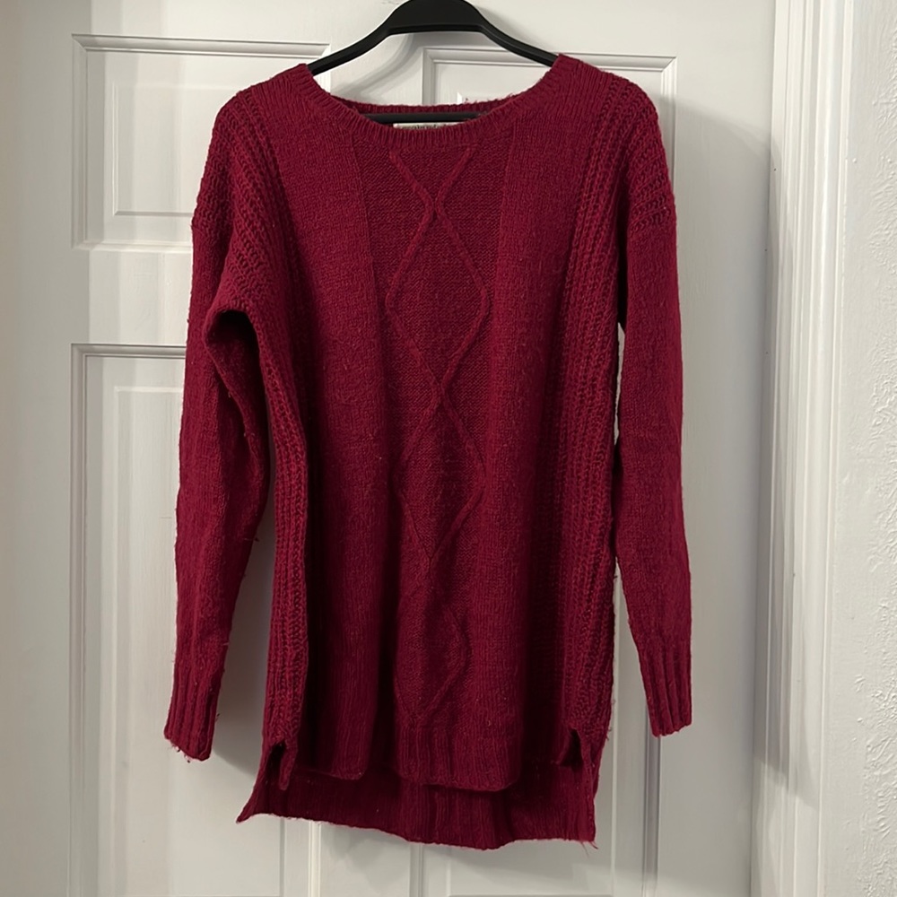 Cupcakes and Cashmere burgundy wine sweater